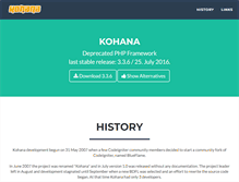 Tablet Screenshot of kohanaframework.org